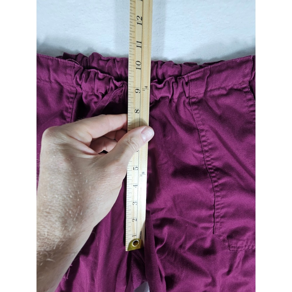 Butter-Soft UA Scrubs Wine Burgundy Cargo Pants Drawstring Waist Large UA32C - Picture 3 of 9